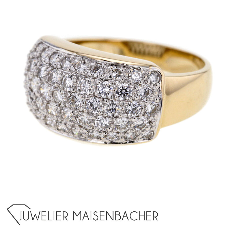 Goldener Statement Brillant Ring