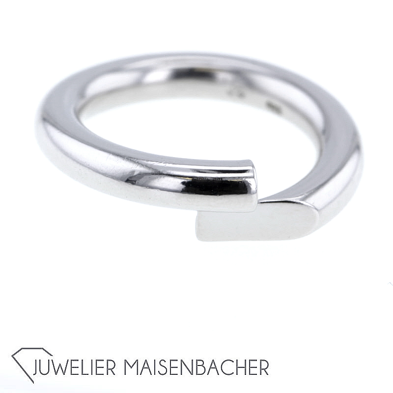 Ausgefallener Platin Brillant Spannring