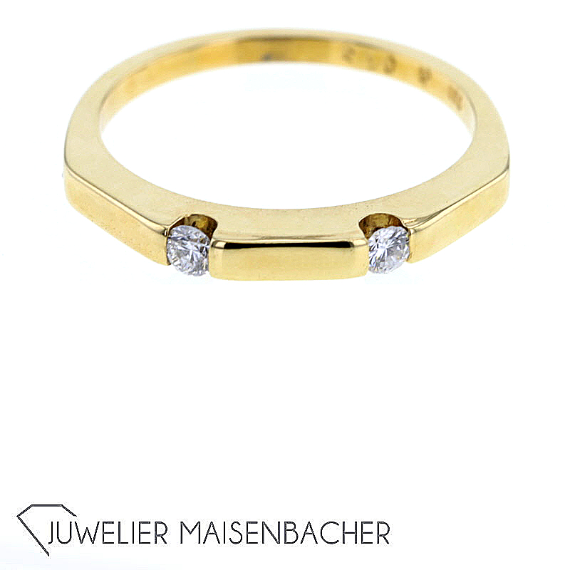 Goldener Brillant Ring