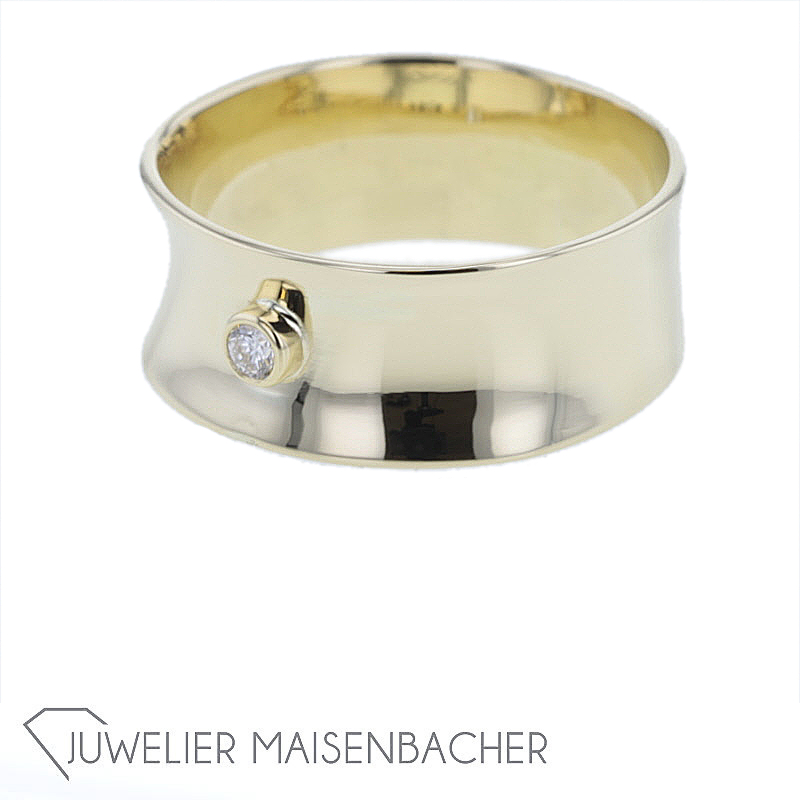 Goldener Brillant Band Ring