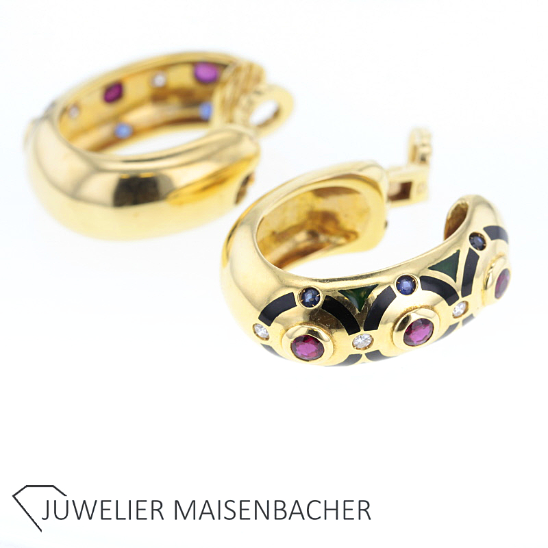 Ausgefallene klassische Multicolor Cartier Clips 1994