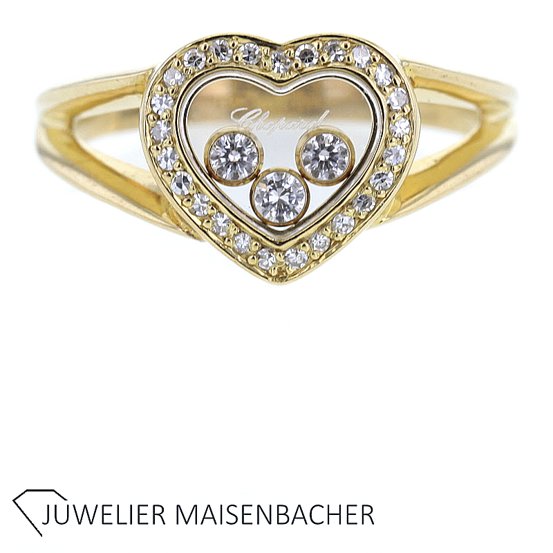 Chopard Happy Diamond Heart Ring Diamant Icons Gold