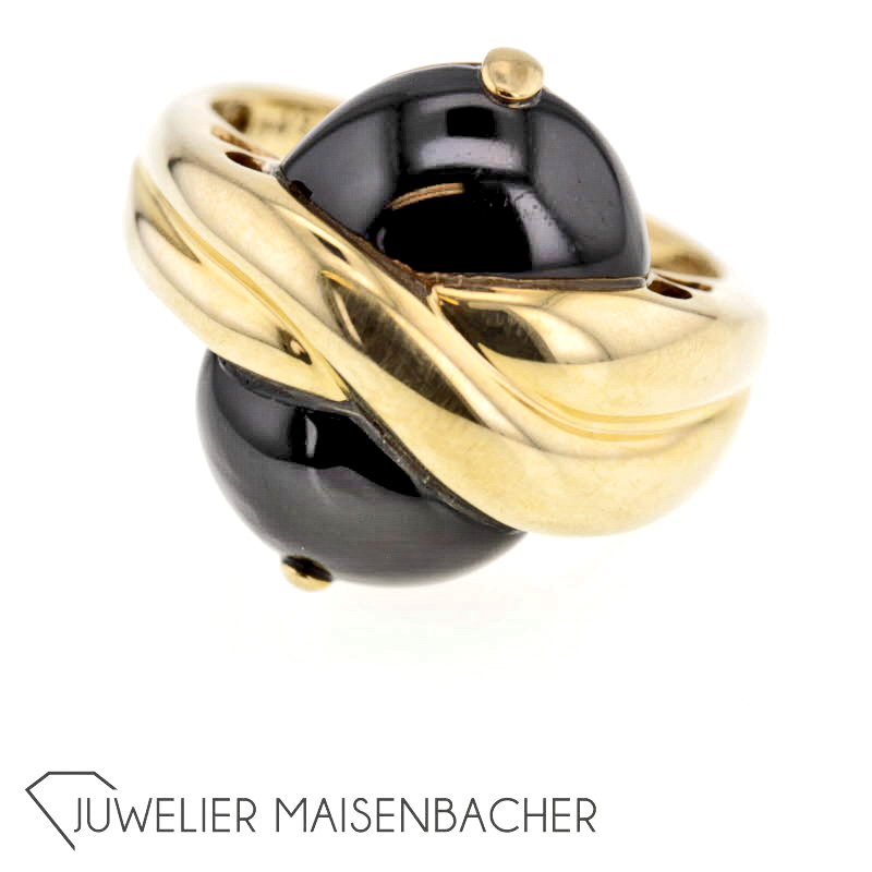 Damen Ring Onyx Ringgröße 56