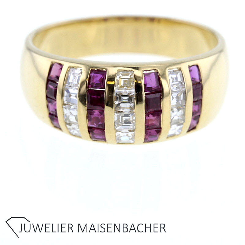 Juwelier Mauer Damenring *Rubin*, Ringgröße 57,5