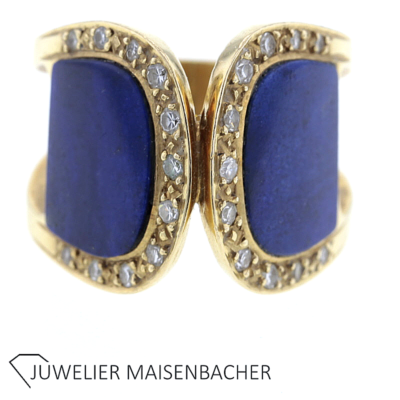 Prof.Reiling Art-Design Ring Lapislazuli & Diamant