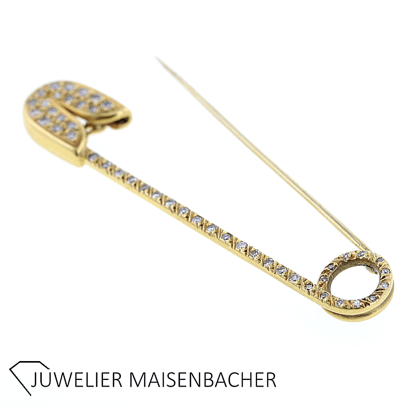 Klassische Diamant Brosche Sicherheitsnadel