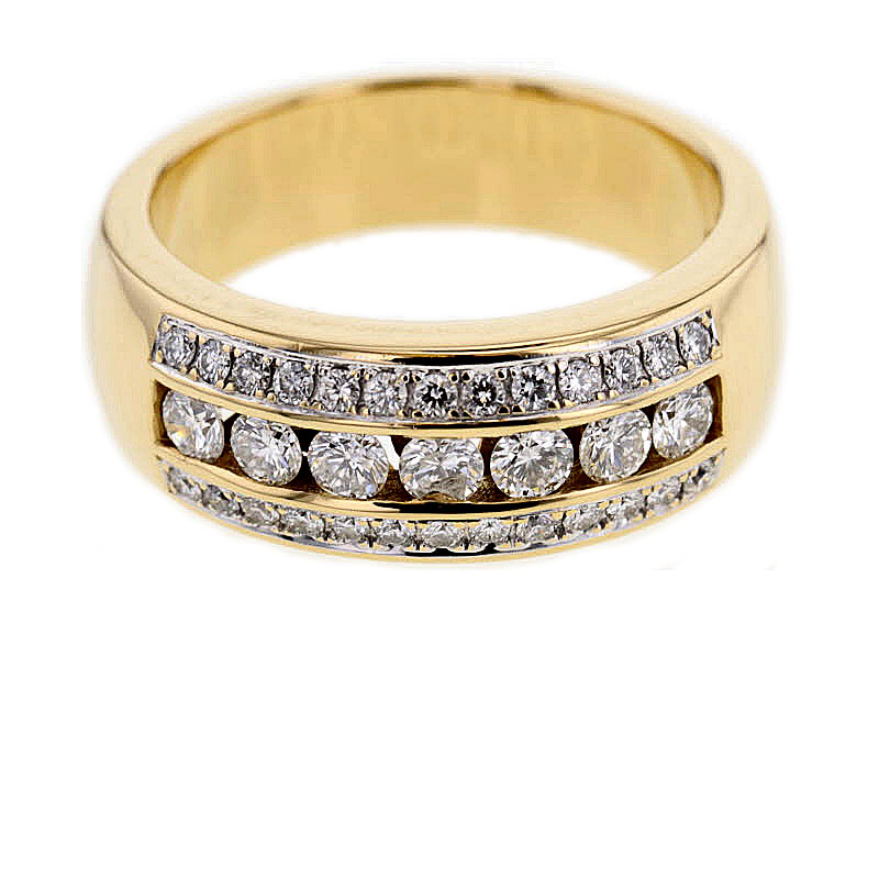 Wunderschöner Gold Diamant Ring Gr. 61