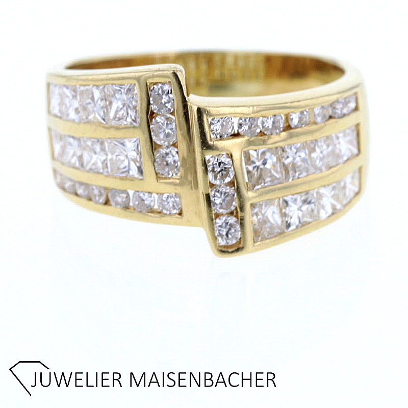 Goldener Diamant Princess Ring