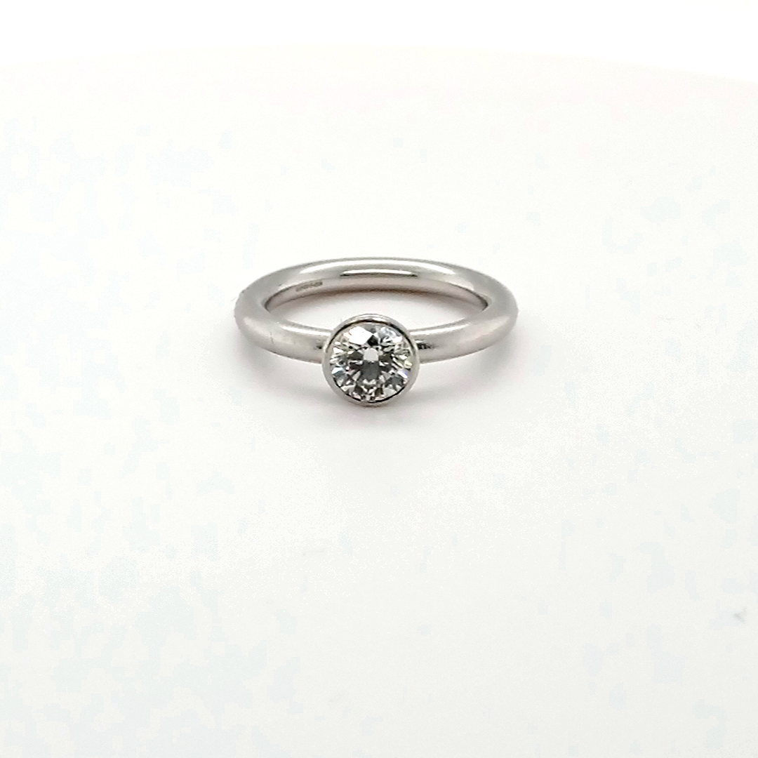 Tiffany & Co. Solitaire Verlobungsring in 950/ Platin mit Brillant 0,77 ct