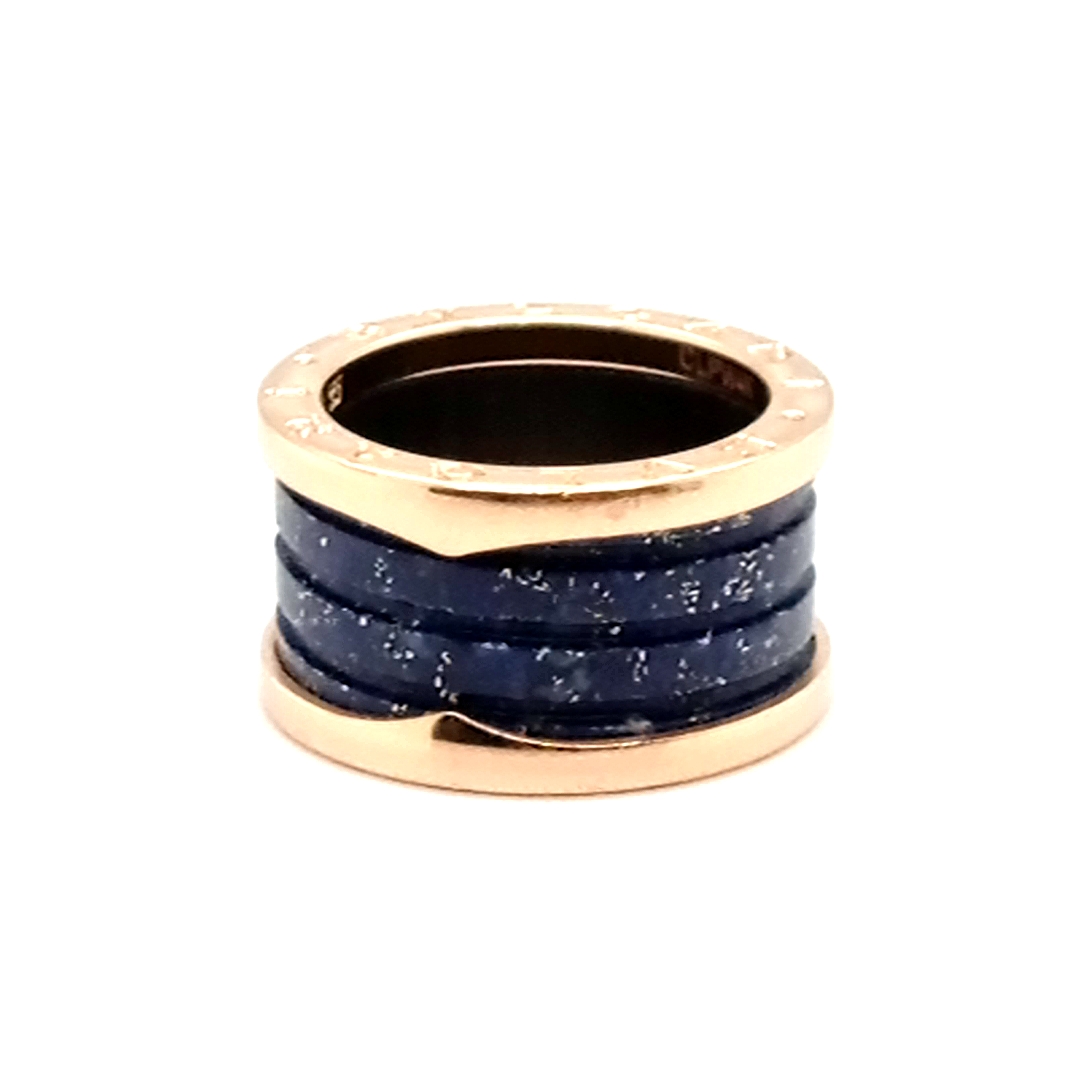 Bulgari B Zero Ring in 750/ Rosegold mit Lapislazuli