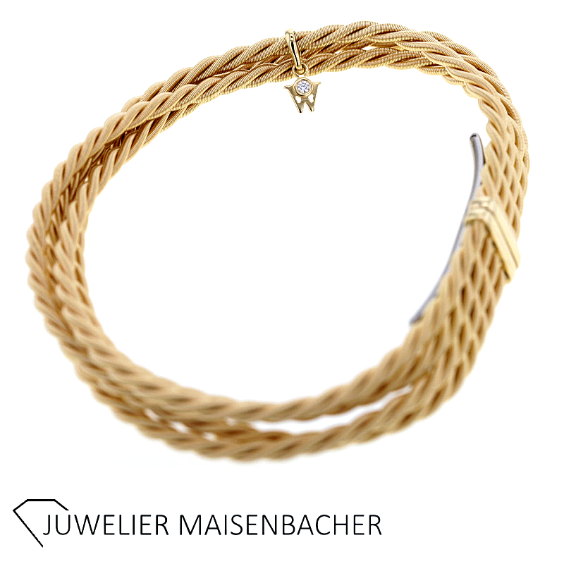 Wellendorff Armband Silky Quartett mit Brillant Gold