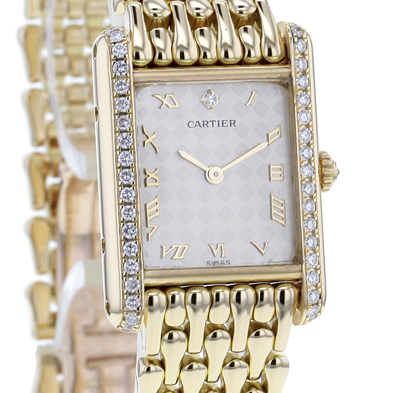 Cartier Tank 18k. Gold 40 Diamanten