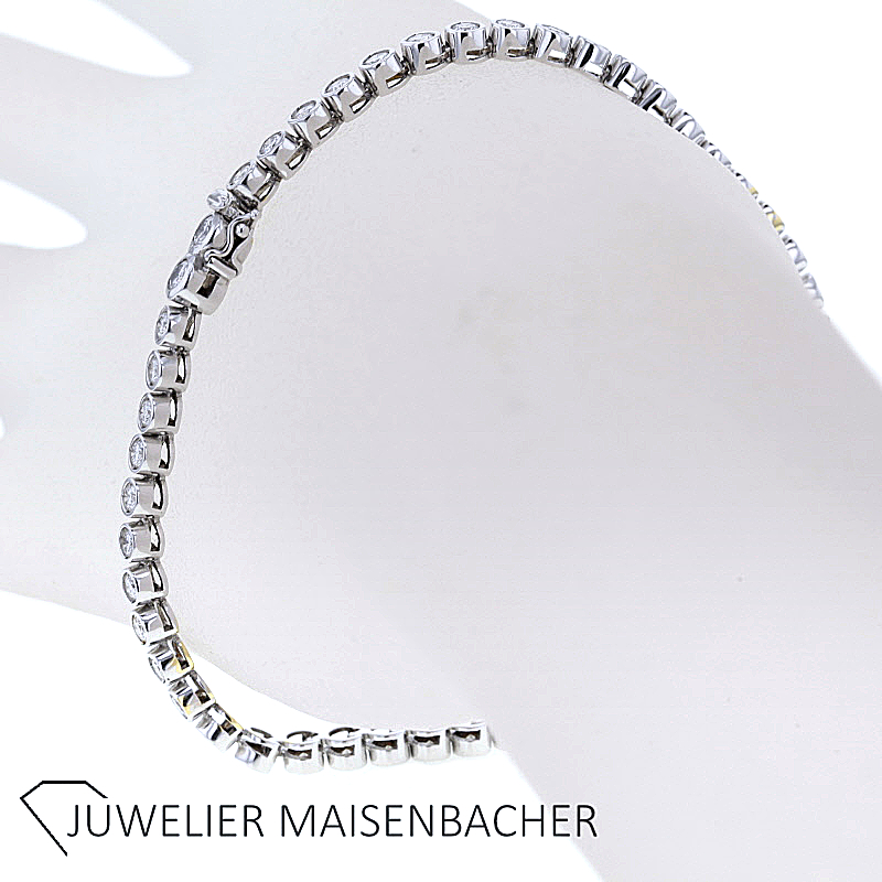 Elegantes Brillantarmband/Tennisarmband Weißgold