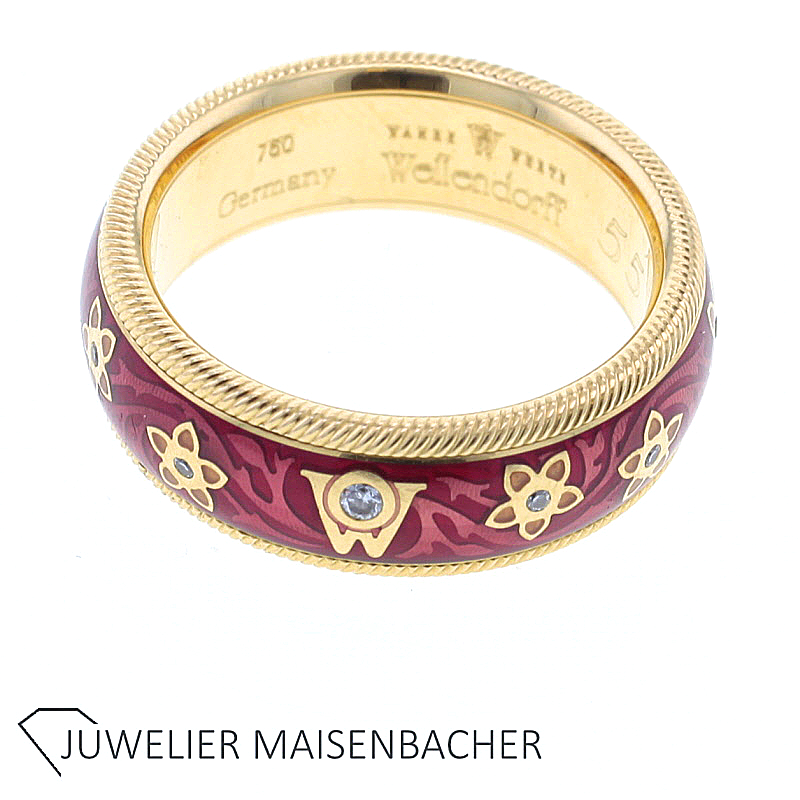 Wellendorff Dreh-Ring Himbeere mit 11 Diamanten Gold