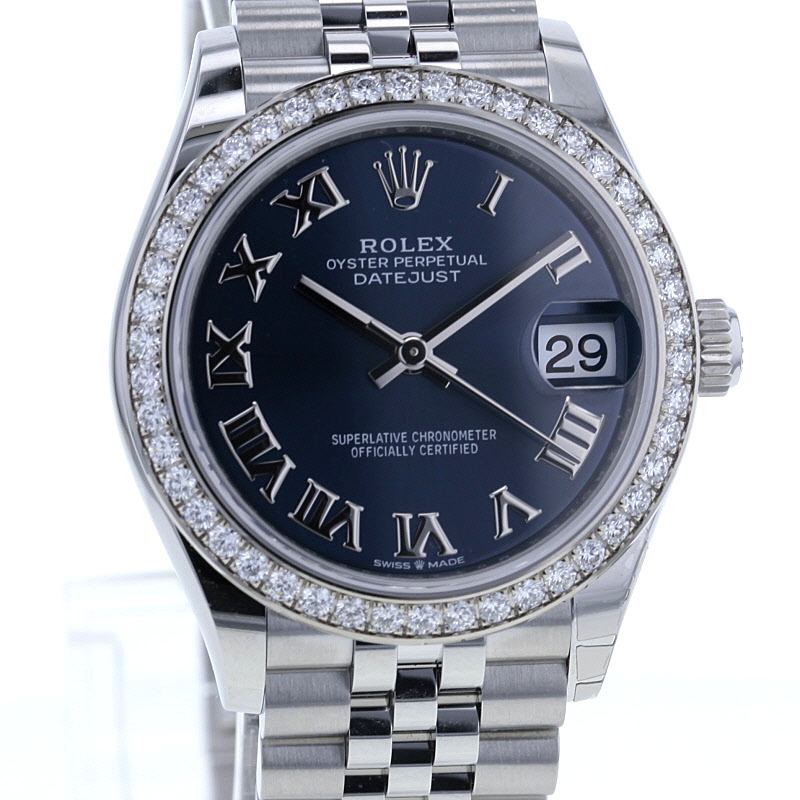 Rolex Datejust 31, Lünette mit 46 Diamanten