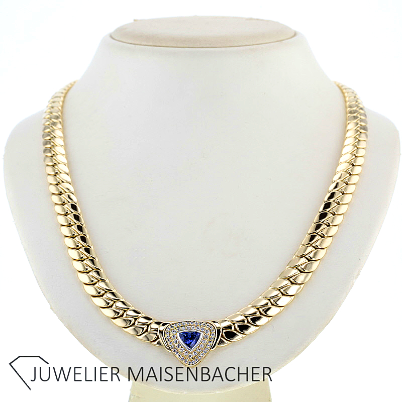 Opulentes Collier "Heinekamp" mit Saphir und Brillanten