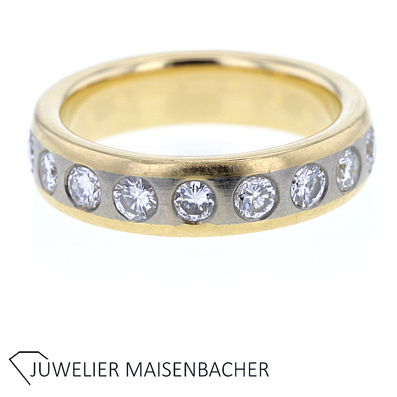 Memoire Ring mit Brillanten in Gold