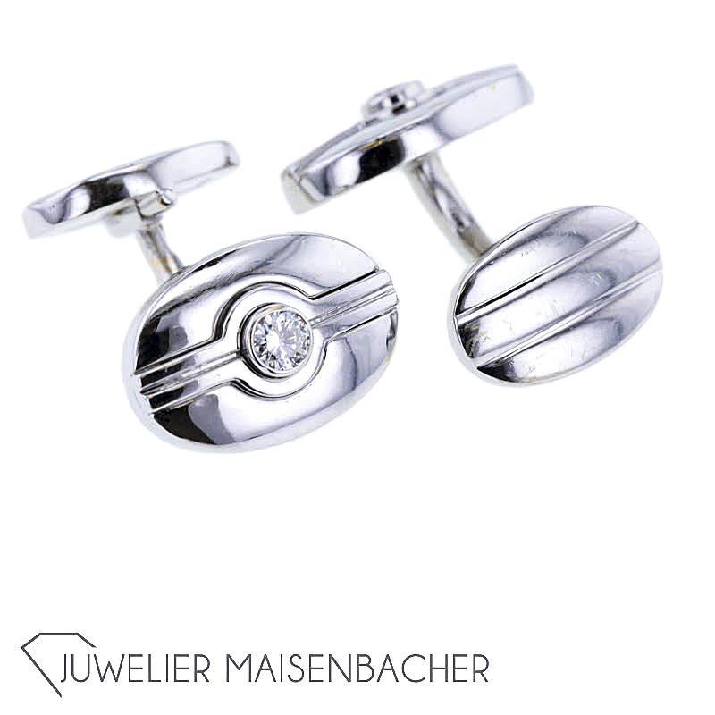 Elegante Manschettenknöpfe mit Brillant Weißgold