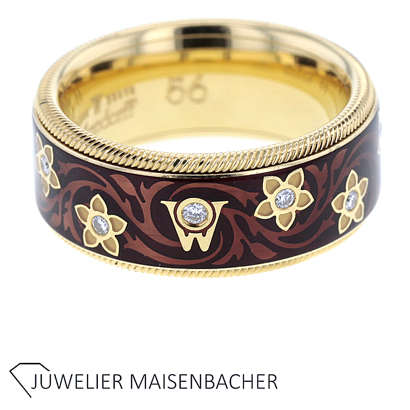 Wellendorff Dreh-Ring Wunderblume mit Brillanten Gold