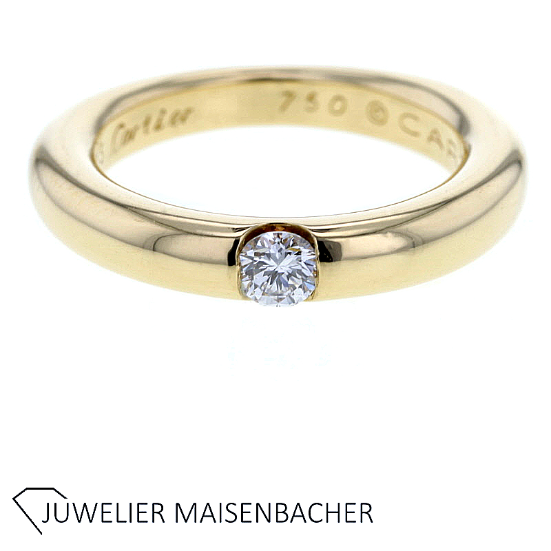 CARTIER Solitaer-Ring Bague *Ellipse* mit Brillant Gold