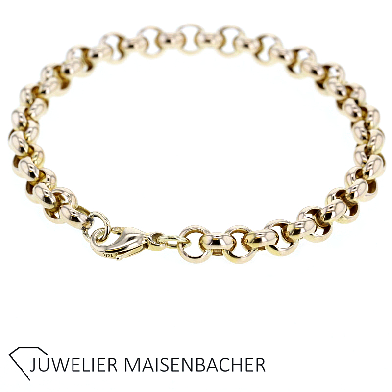 Zeitloses Gliederarmband Erbs-Muster Gold