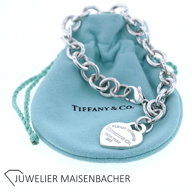 Tiffany & Co. Kugel-Armband *Herzanhänger* Sterlingsilber