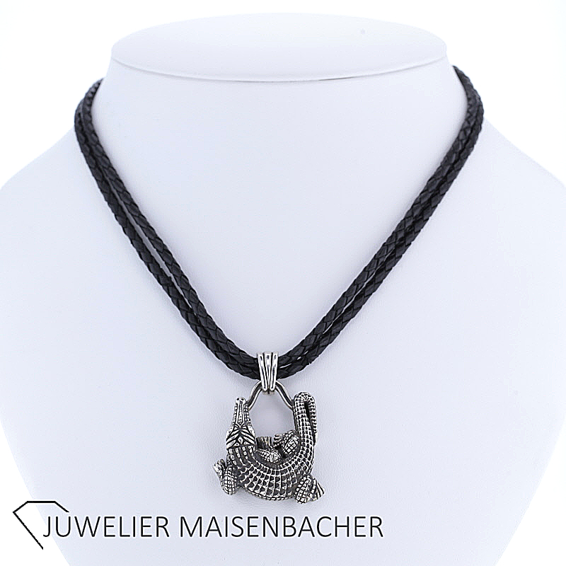 Barry Kieselstein-Cord (BKC) Alligator Kette mit Anhänger Sterlingsilber