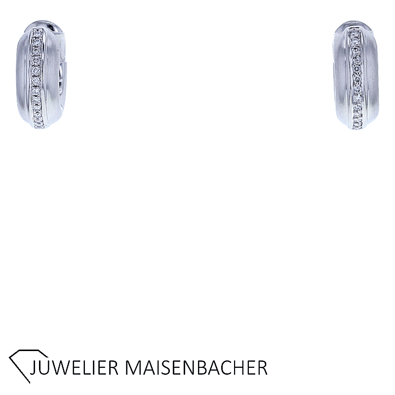 Creolen mit Diamanten im Brillantschliff Gold