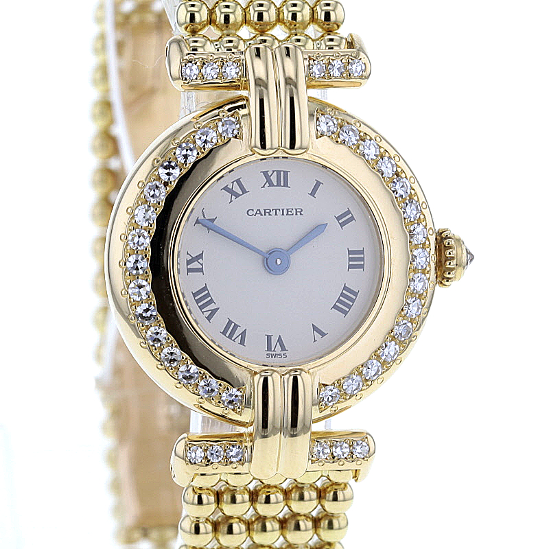 Cartier Vermeil Colisee24 Gold 750/- 42 Diamanten