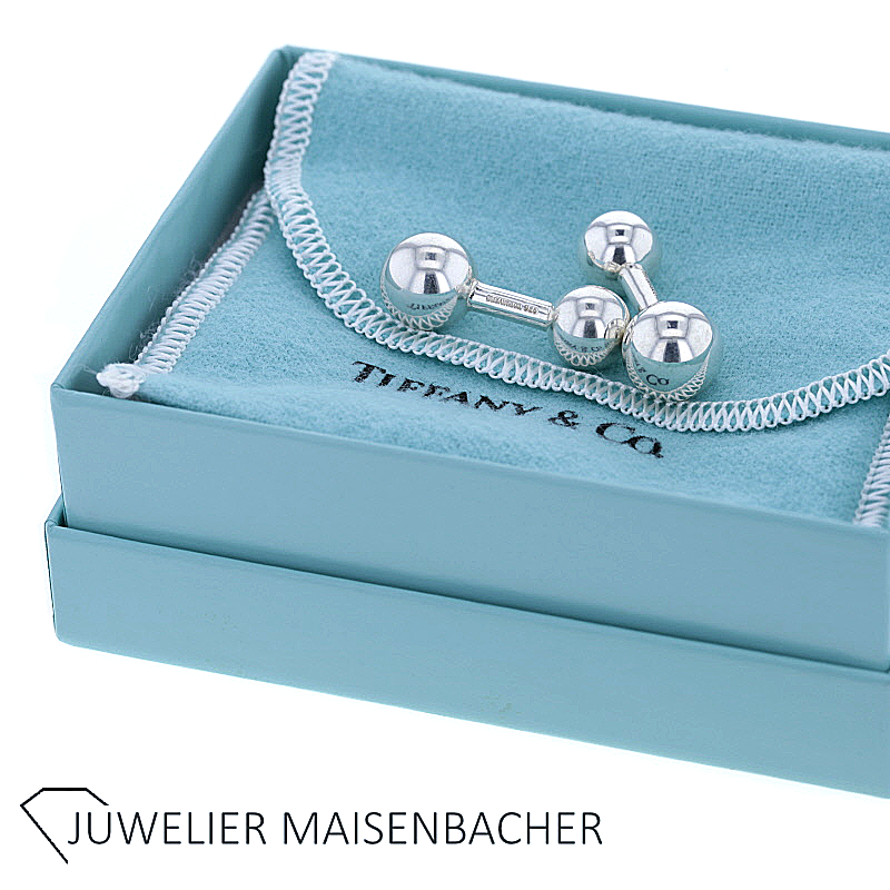 Tiffany & Co. Kugel-Manschettenknöpfe Sterlingsilber