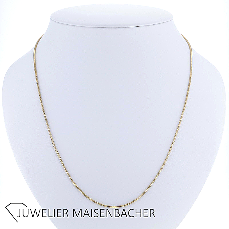 Klassische elegante runde Schlangenkette / Kette Gold