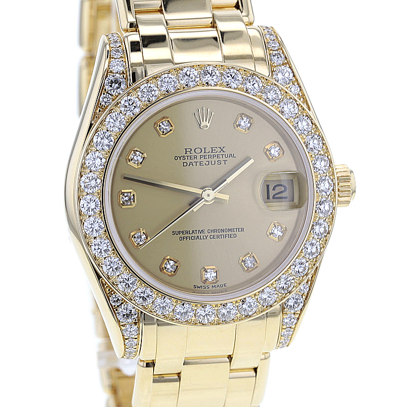 Rolex Pearlmaster 34 Gelbgold 750/- 68 Brillanten