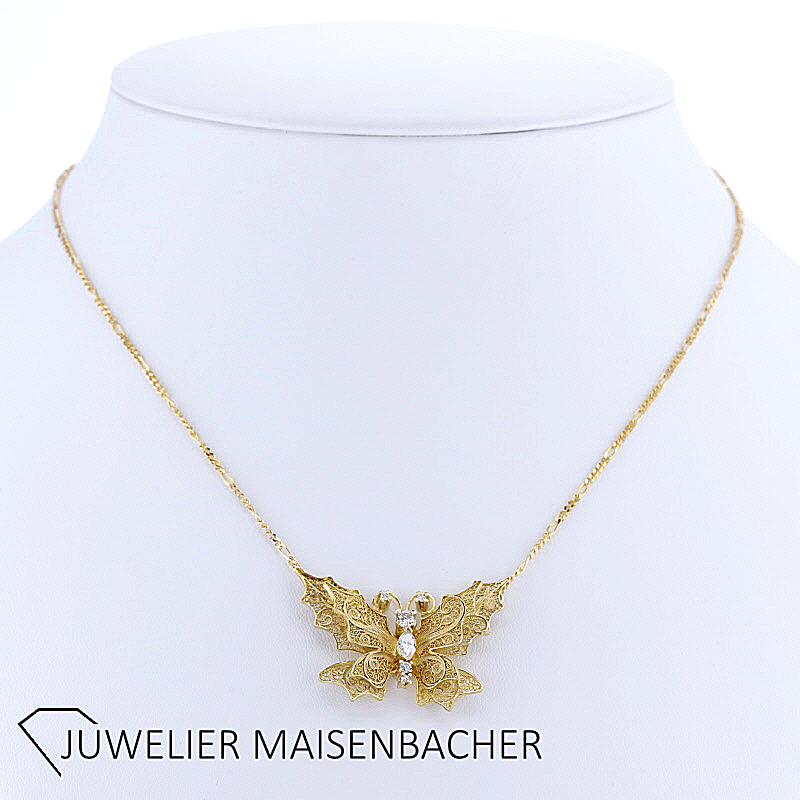 Igor Carl Fabergé Collier "Der Zauberhafte Schmetterling" Gold