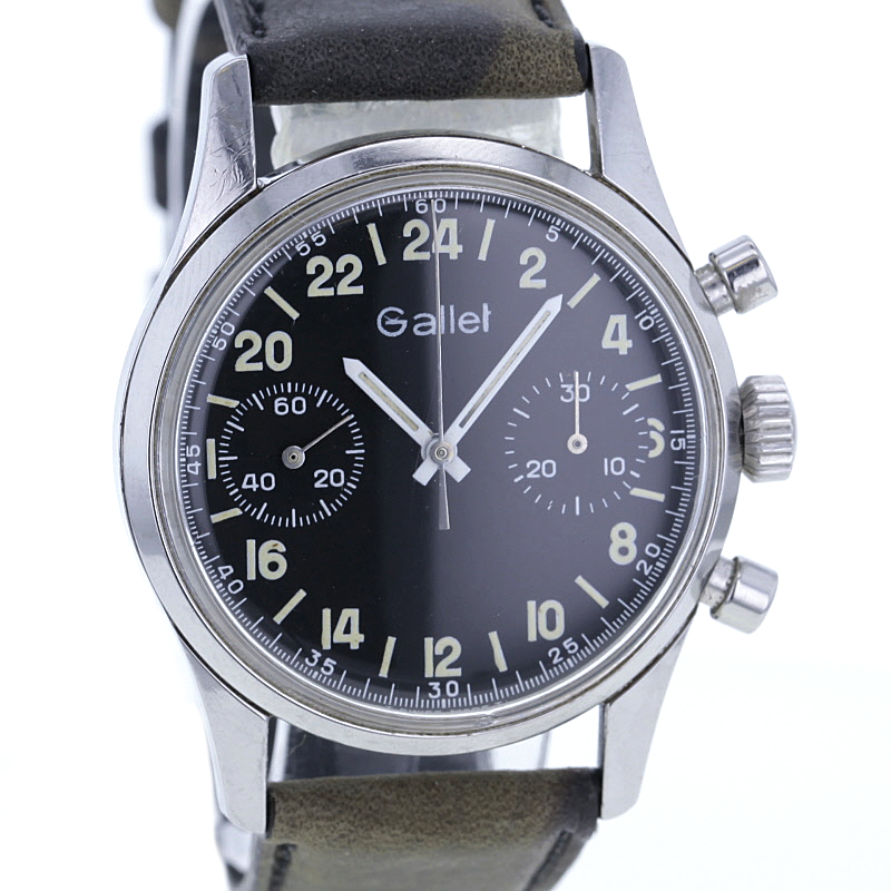 Galette Military MultiChrono 24-hours, cal. 7333