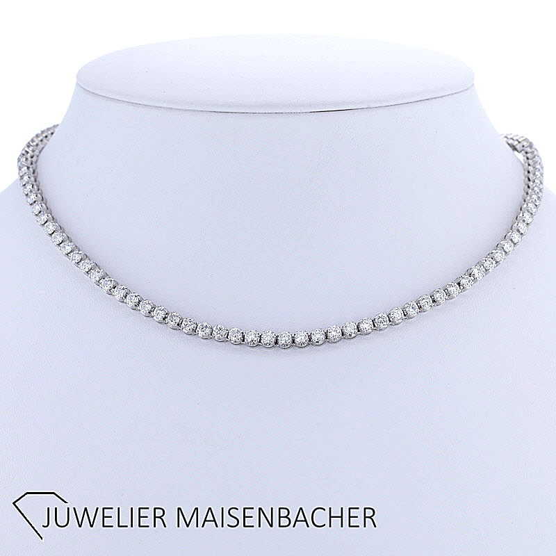 Atemberaubendes Collier mit 101 Brillanten Gold