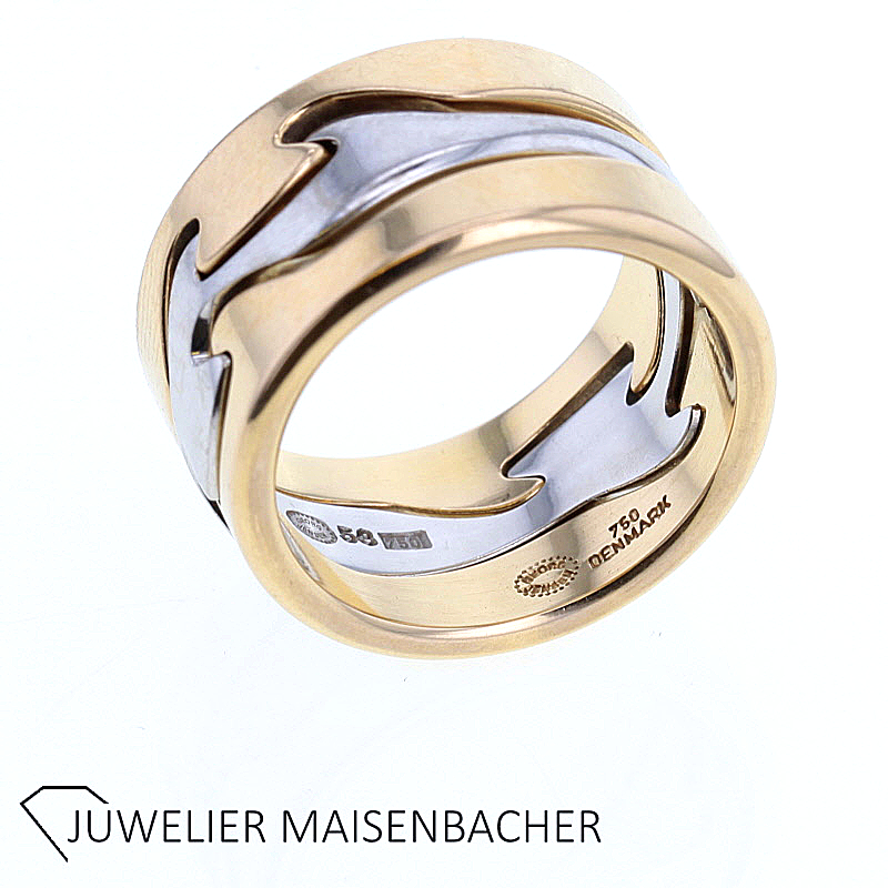 Georg Jensen 3-teiliger Ring "Fusion" Gold