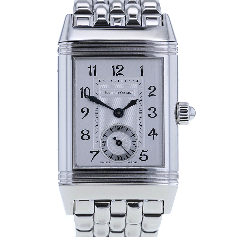 Jaeger-LeCoultre Classic Medium Duetto, Edelstahl, 30 Diamanten