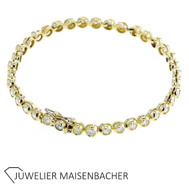 Zeitloses Brillantarmband "Tennisarmband" in Gold