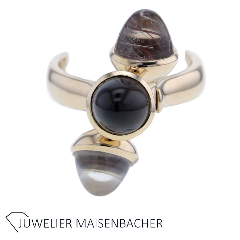 Tamara Comolli "Mikado-Flamenco" Ring mit Edelsteinen Gold