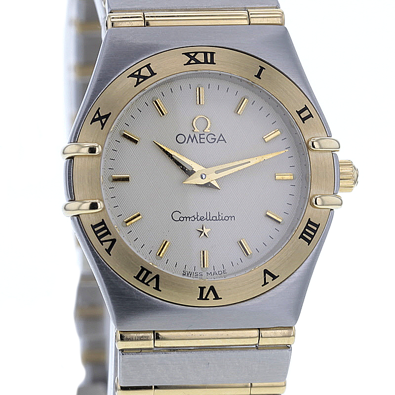 Omega Constellation Lady Edelstahl/Gold 750, Full Bar, Quarz