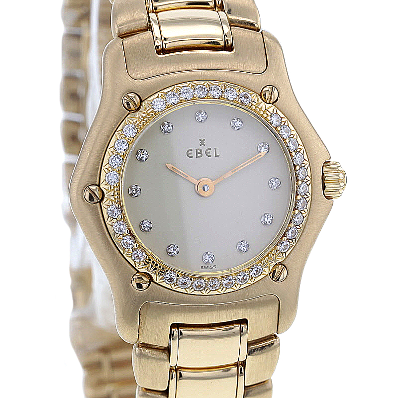 Ebel 1911 Damenuhr Roségold 750/- 44 Diamanten