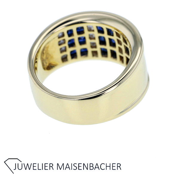 Bezaubernder Saphir Diamant Ring in Gold – Bild 5