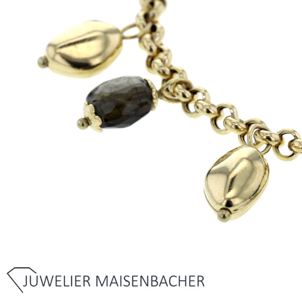 Wunderschönes Bettelarmband mit Edelsteinen Gold – Bild 6