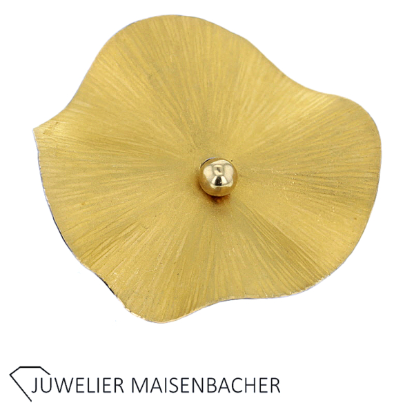 Niessing Schnur Halsreif Platin mit Kugel, Blütenanhänger und Anhänger oval Gold – Bild 6