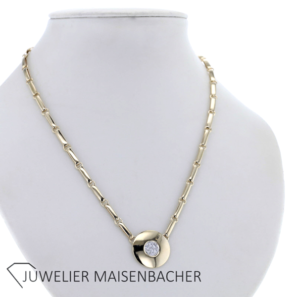 Luxuriöses Collier mit Brillanten in Gelbgold