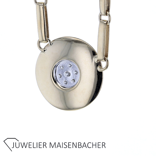 Luxuriöses Collier mit Brillanten in Gelbgold – Bild 3