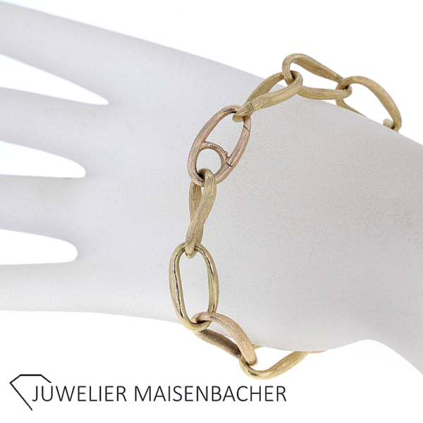 Ole Lynggaard Armband Love Medium satiniert in Gelb- und Roségold – Bild 5