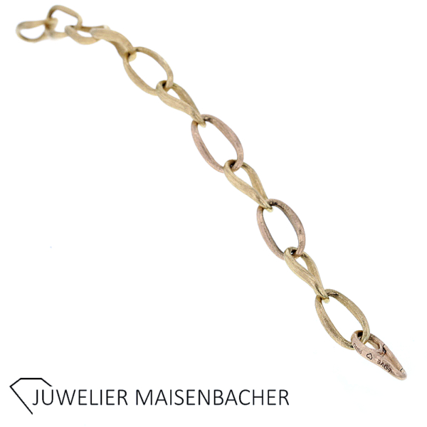 Ole Lynggaard Armband Love Medium satiniert in Gelb- und Roségold – Bild 3