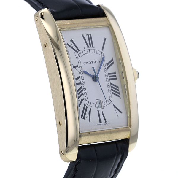 Cartier Tank Americaine Gelbgold 750/- großes Modell – Bild 3