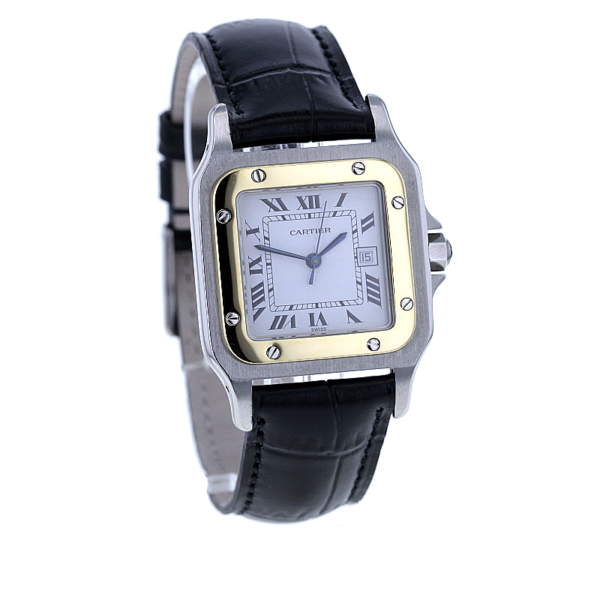 Cartier Santos Automatik Medium Size, Edelstahl/Gelbgold – Bild 2